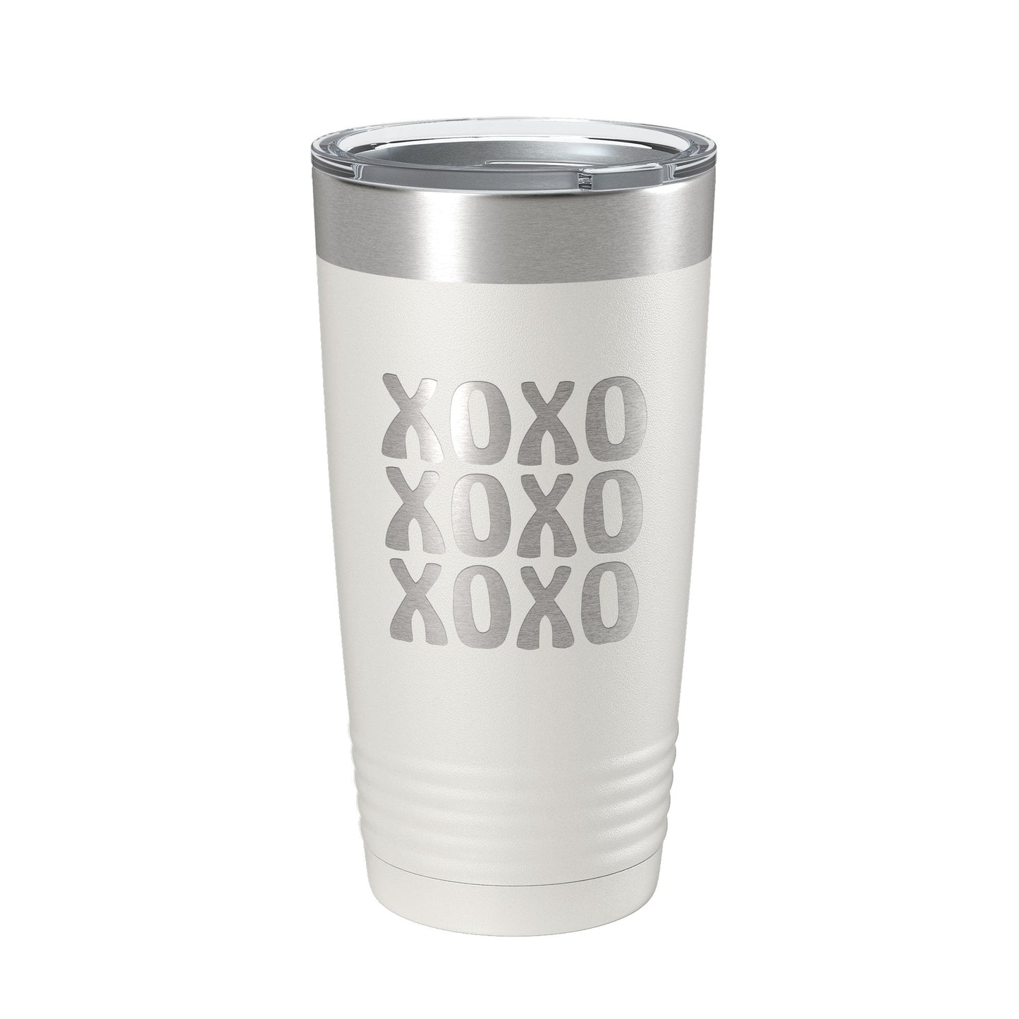 XOXO Tumbler Hugs And Kisses Travel Mug Insulated Laser Engraved Coffee Cup 20 oz