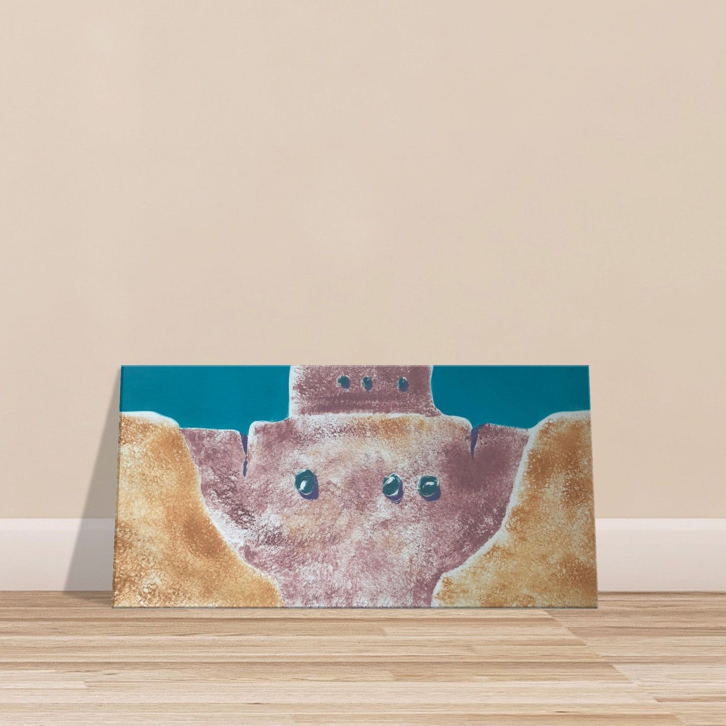 'Pueblo Series 1' Abstract I 12x24 inch Canvas Art Print  I Original Artwork by American Artist Barbara Cleary