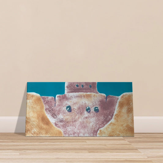 'Pueblo Series 1' Abstract I 12x24 inch Canvas Art Print  I Original Artwork by American Artist Barbara Cleary