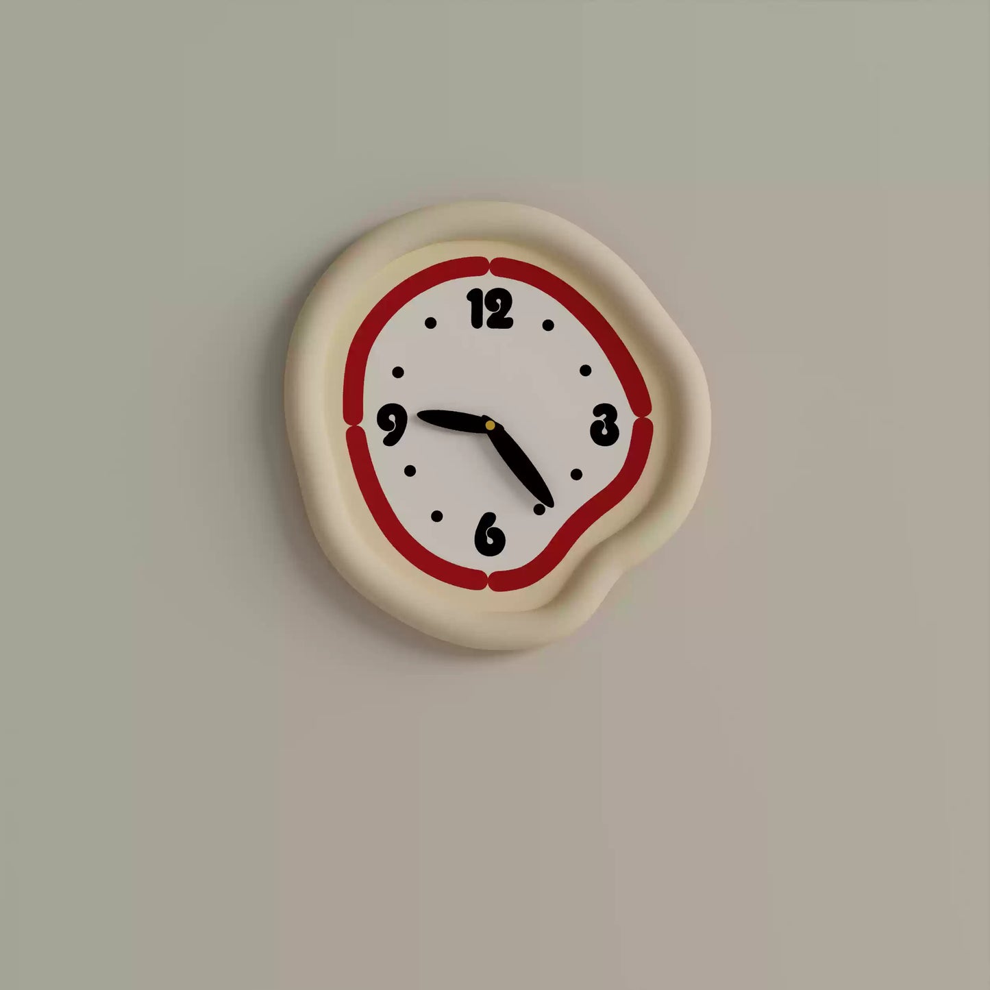 Cute Cream Wall Clock