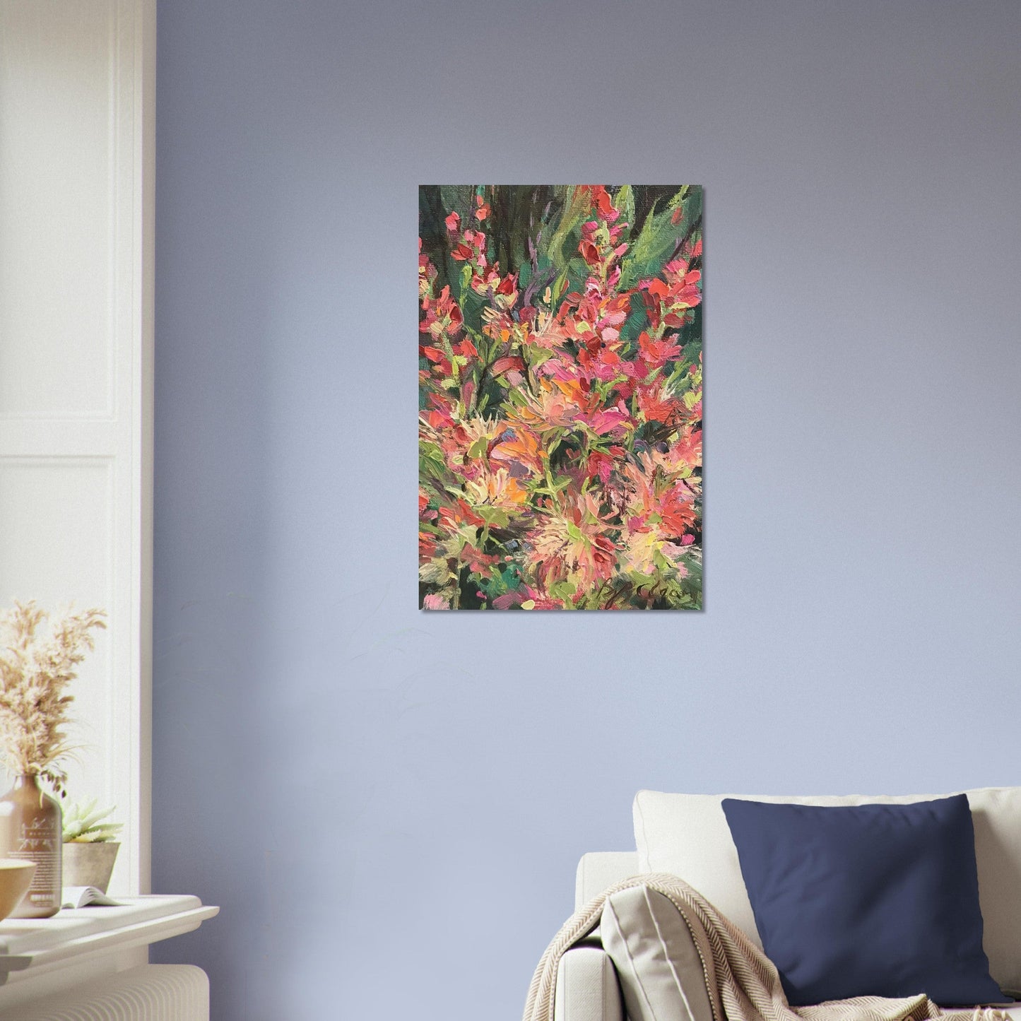 'Blossom Study' Floral I 16x24 Museum-Quality Matte Paper Poster | Original Artwork by American Artist Barbara Cleary (Fall Collection)