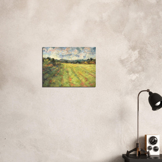 'Before the Harvest' Landscape I 18x24 inch Canvas Art Print I Original Artwork by American Artist Barbara Cleary