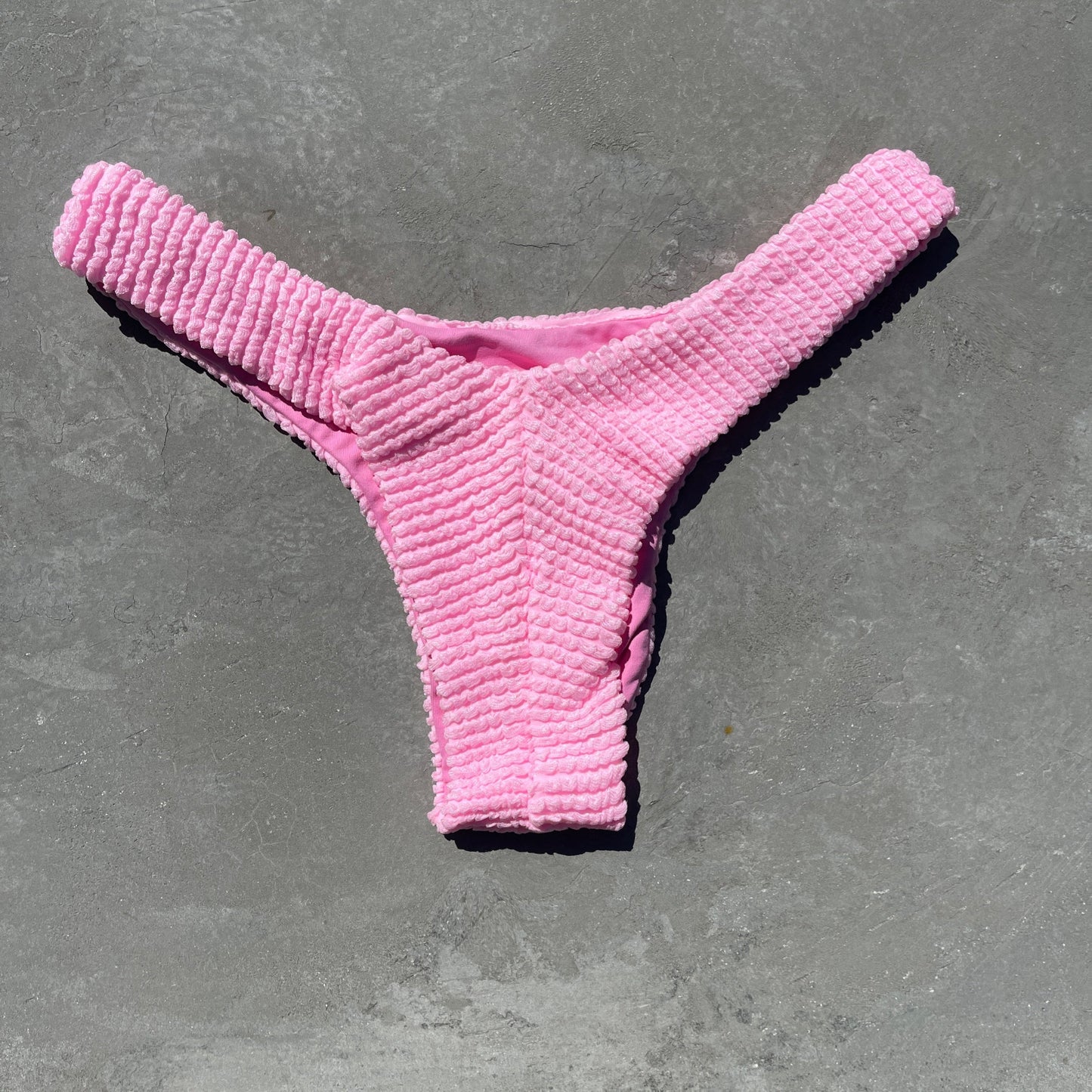 Pink Milk Shake Textured Bia Bikini Bottom
