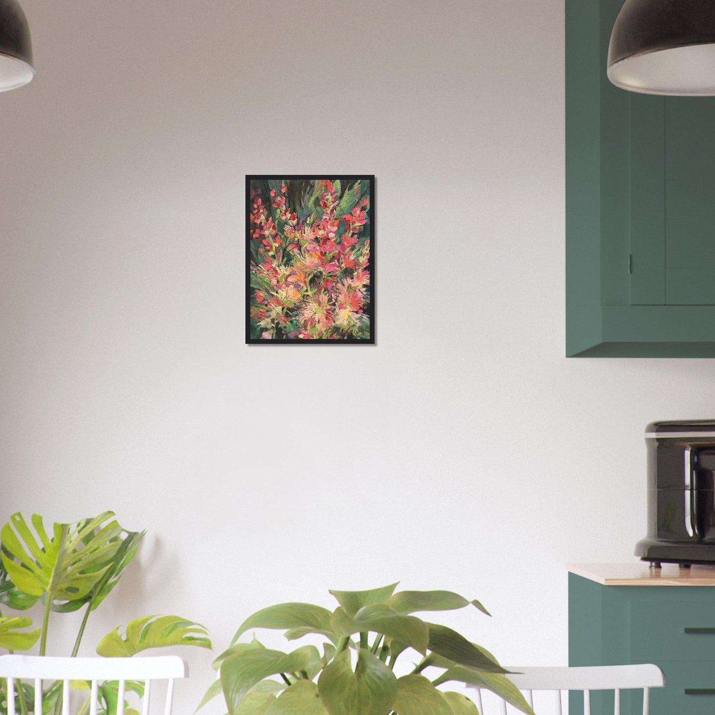 'Blossom Study' Floral I 12x16 Wooden Framed Art Print | Original Artwork by American Artist Barbara Cleary