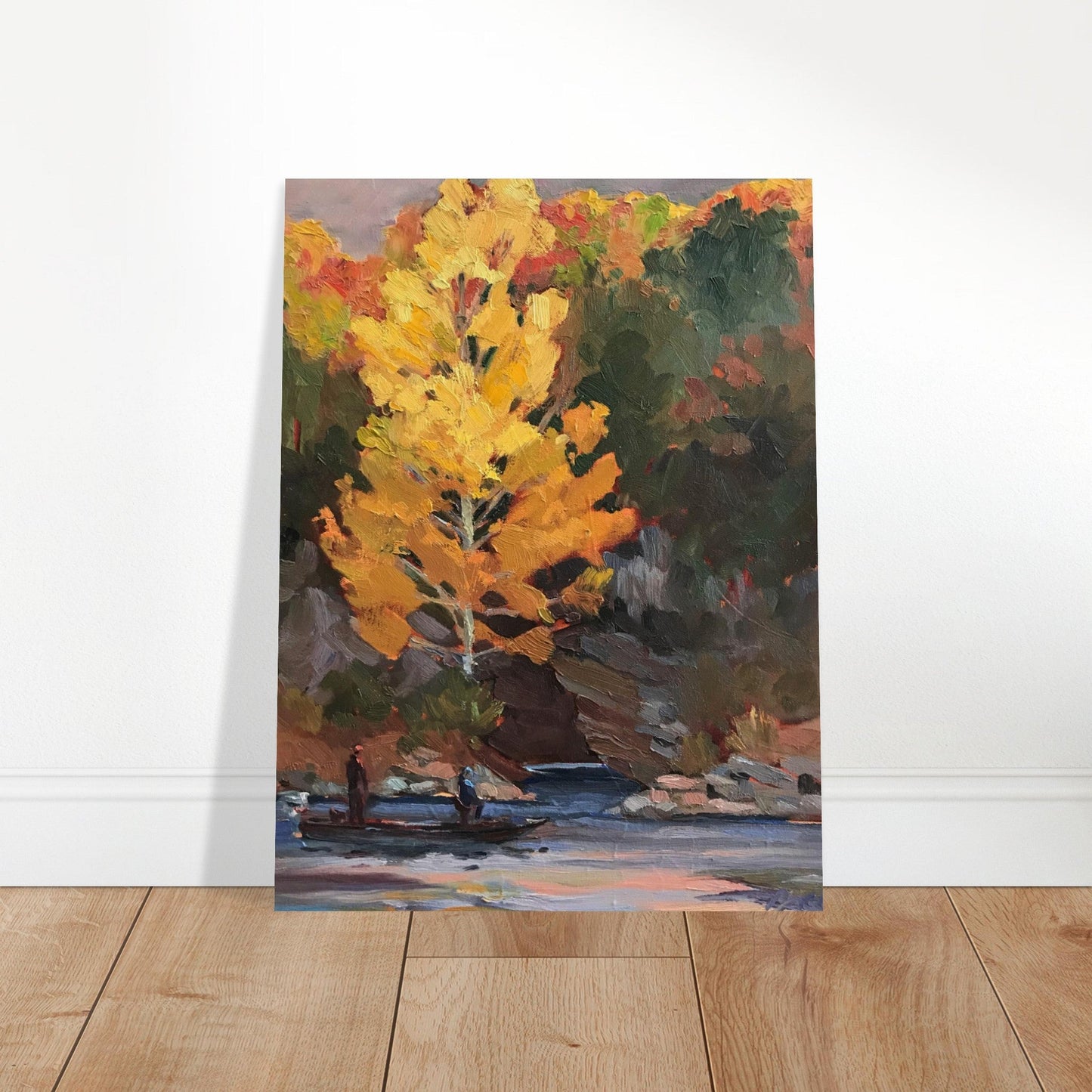 'Pine Cove' Coastal Landscape I 12x16 Museum-Quality Matte Paper Poster | Original Artwork by American Artist Barbara Cleary