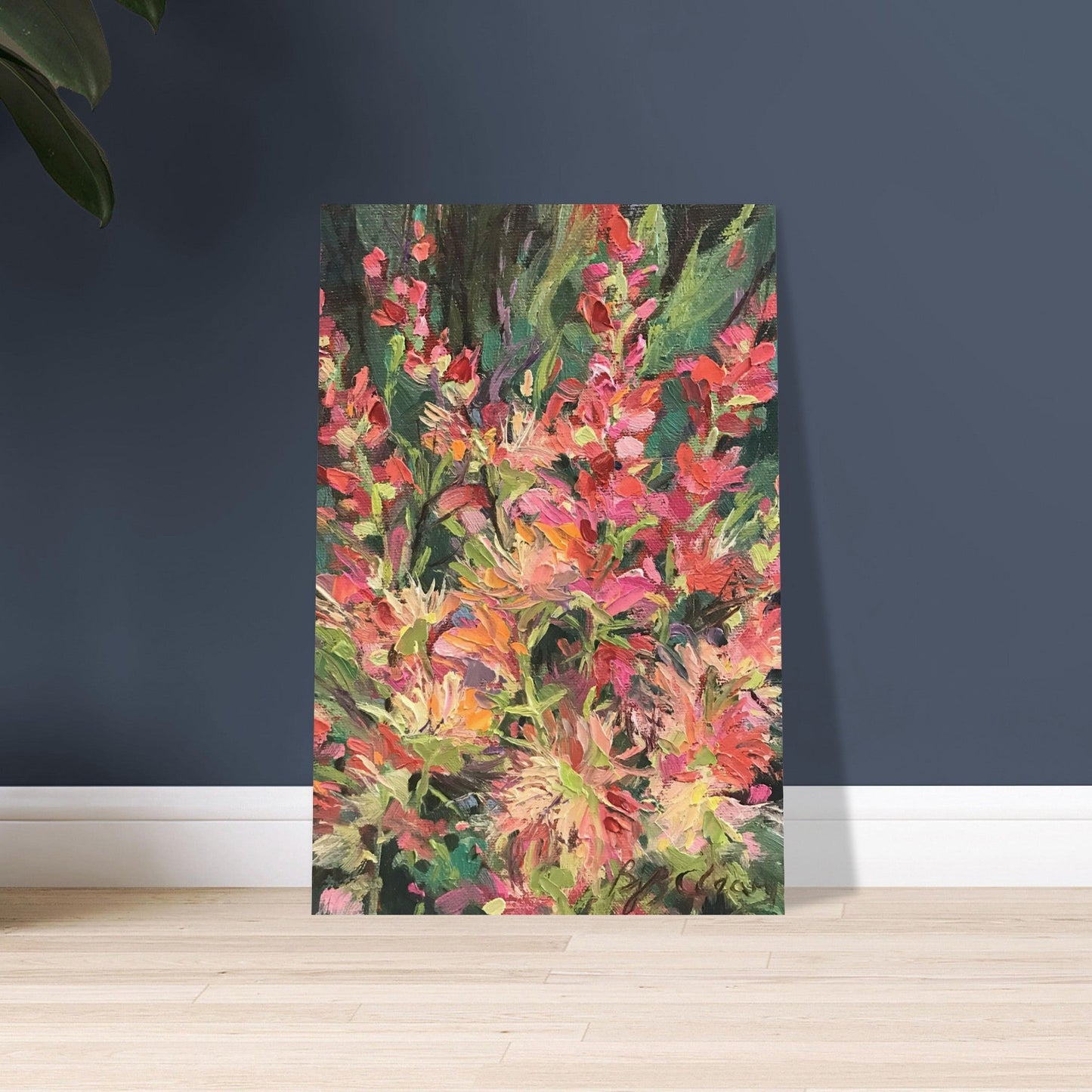 'Blossom Study' Floral I 16x24 Museum-Quality Matte Paper Poster | Original Artwork by American Artist Barbara Cleary (Fall Collection)