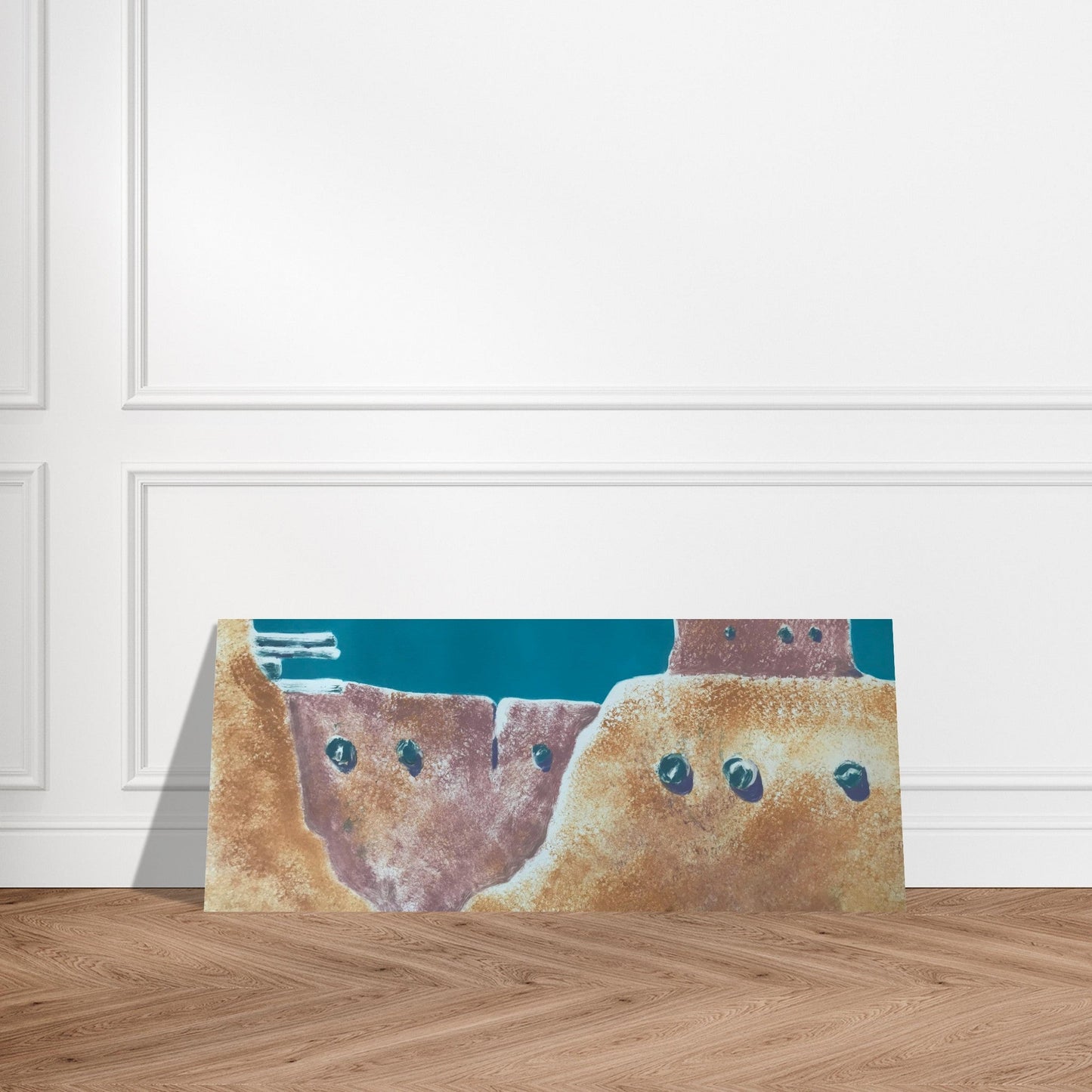 'Pueblo Series 2' Abstract I 10x24 Museum-Quality Matte Paper Poster | Original Artwork by American Artist Barbara Cleary