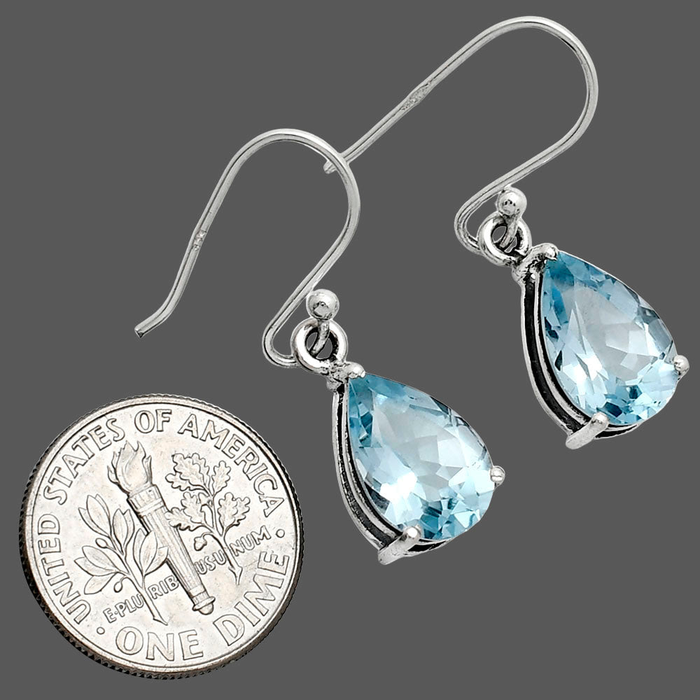 Classic 925 Sterling Silver Teardrop Earrings with Natural Gemstones AGE1001 E-1021