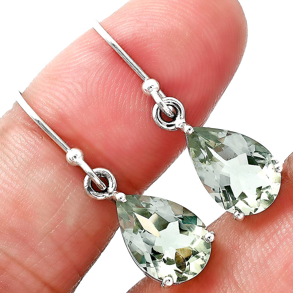 Classic 925 Sterling Silver Teardrop Earrings with Natural Gemstones AGE1001 E-1021