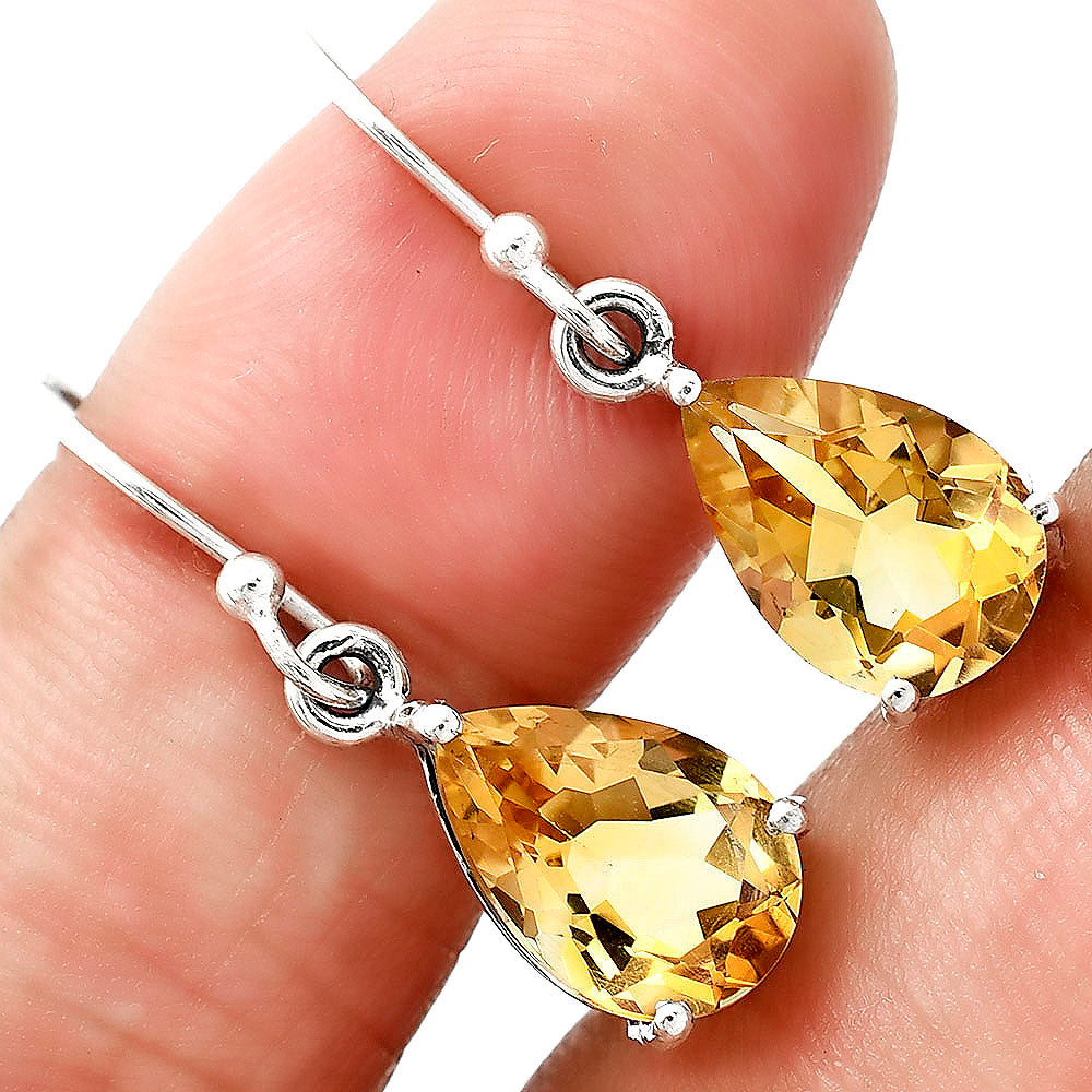 Classic 925 Sterling Silver Teardrop Earrings with Natural Gemstones AGE1001 E-1021