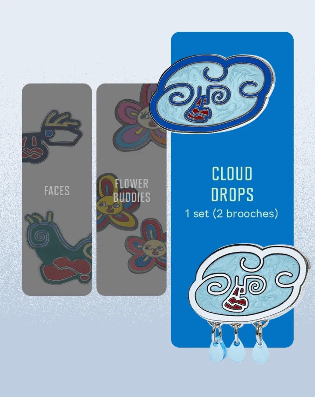 Artist-made Collection V- Brooch Set (Cloud Drops)