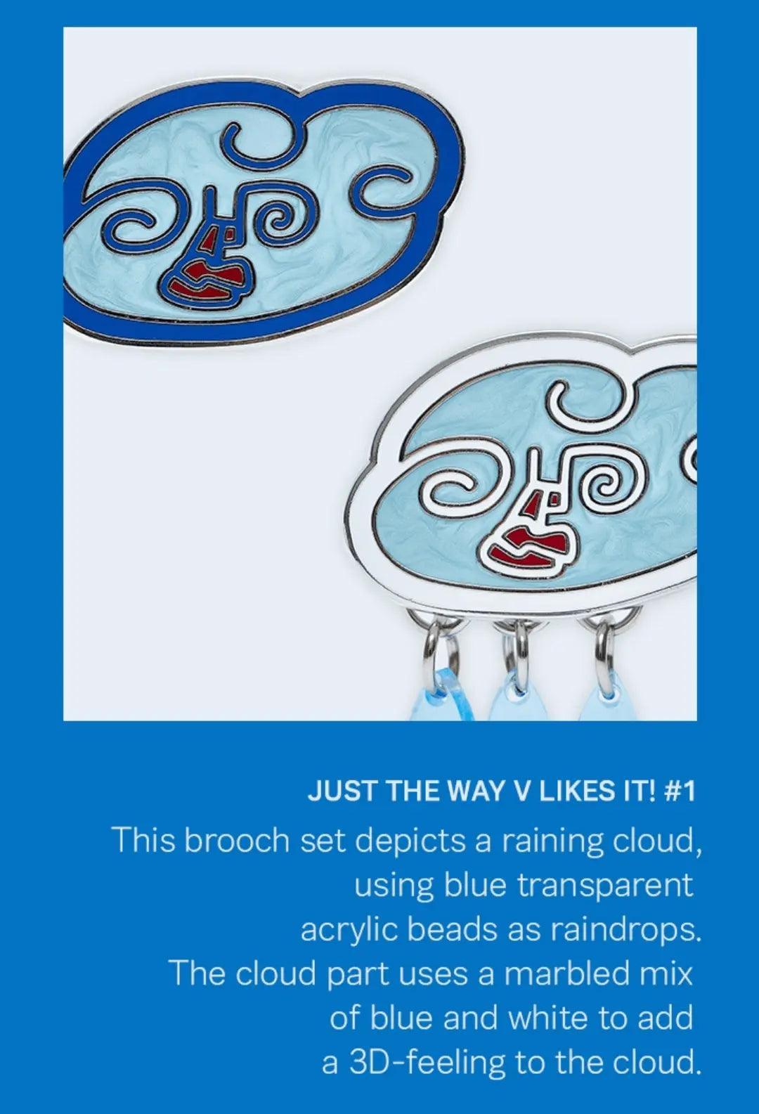 Artist-made Collection V- Brooch Set (Cloud Drops)