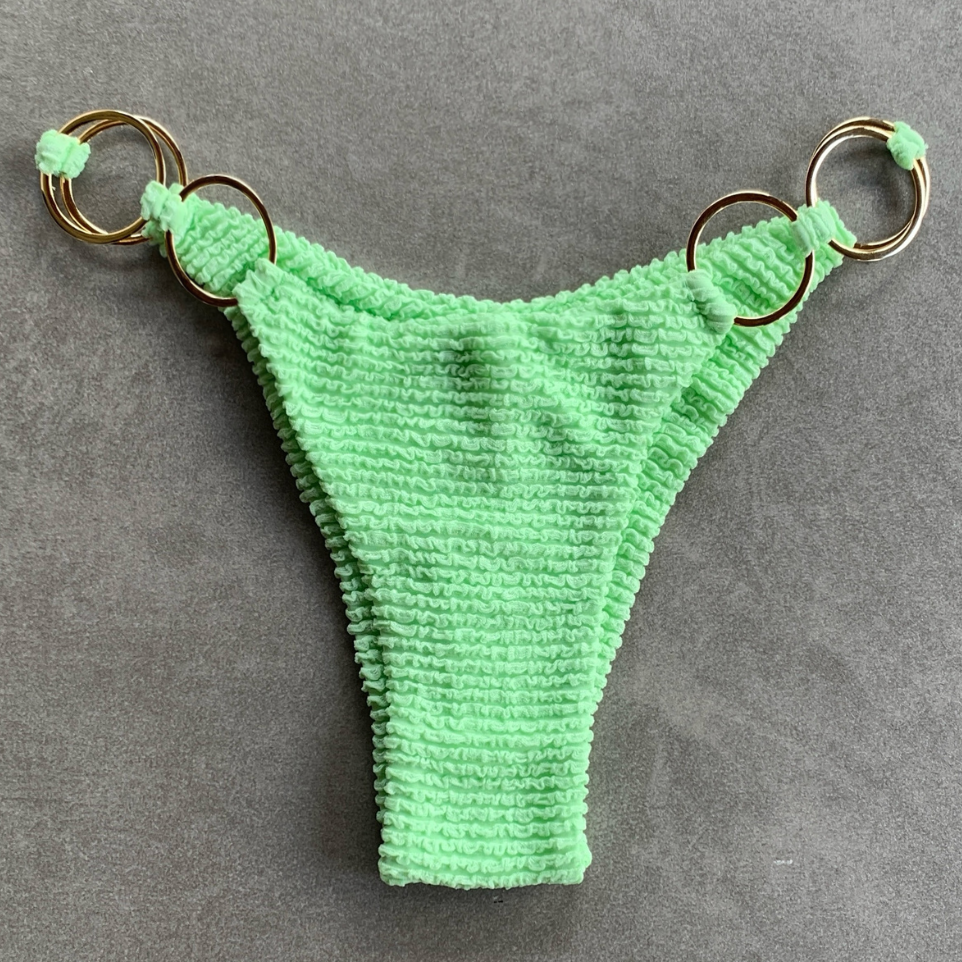 Minty Haze Textured Luna Bikini Bottom