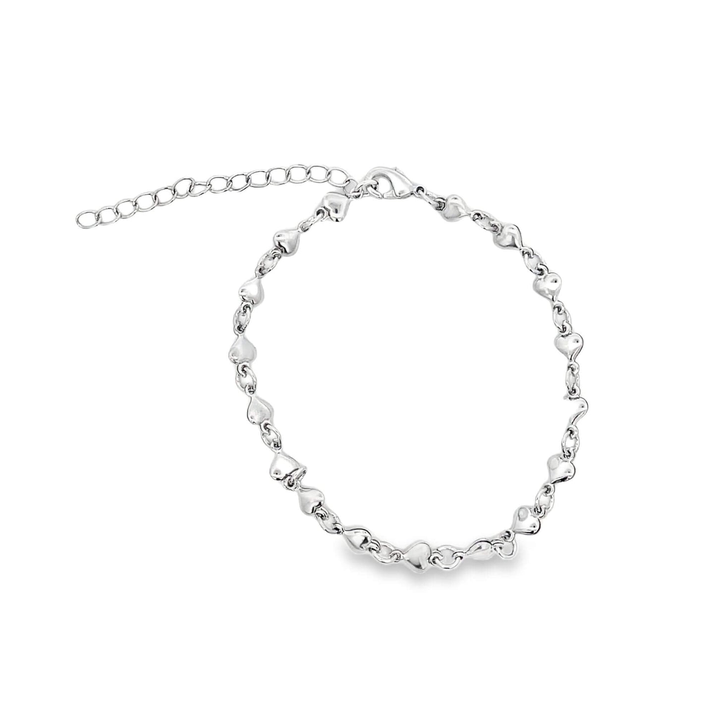 Heart Link Charm Bracelet (G50/I174)