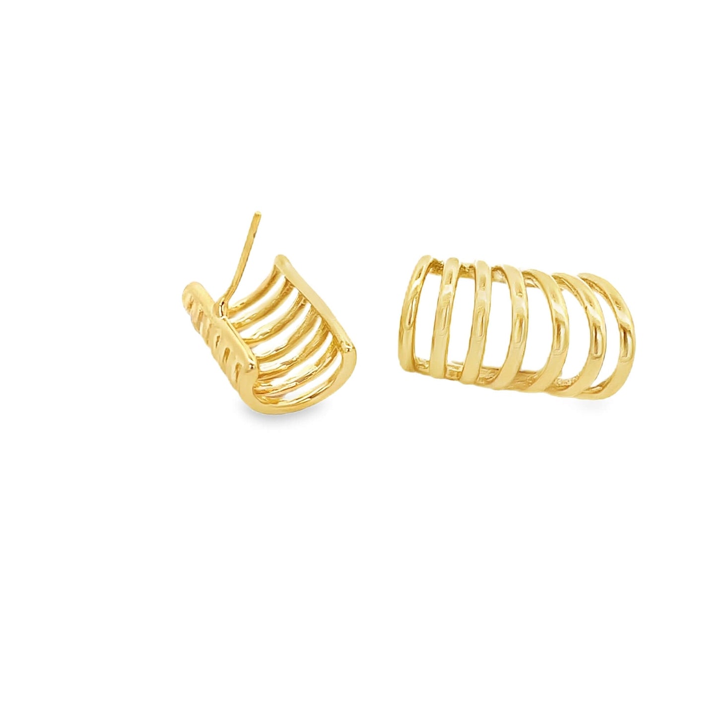Ribbed Earrings (L442)