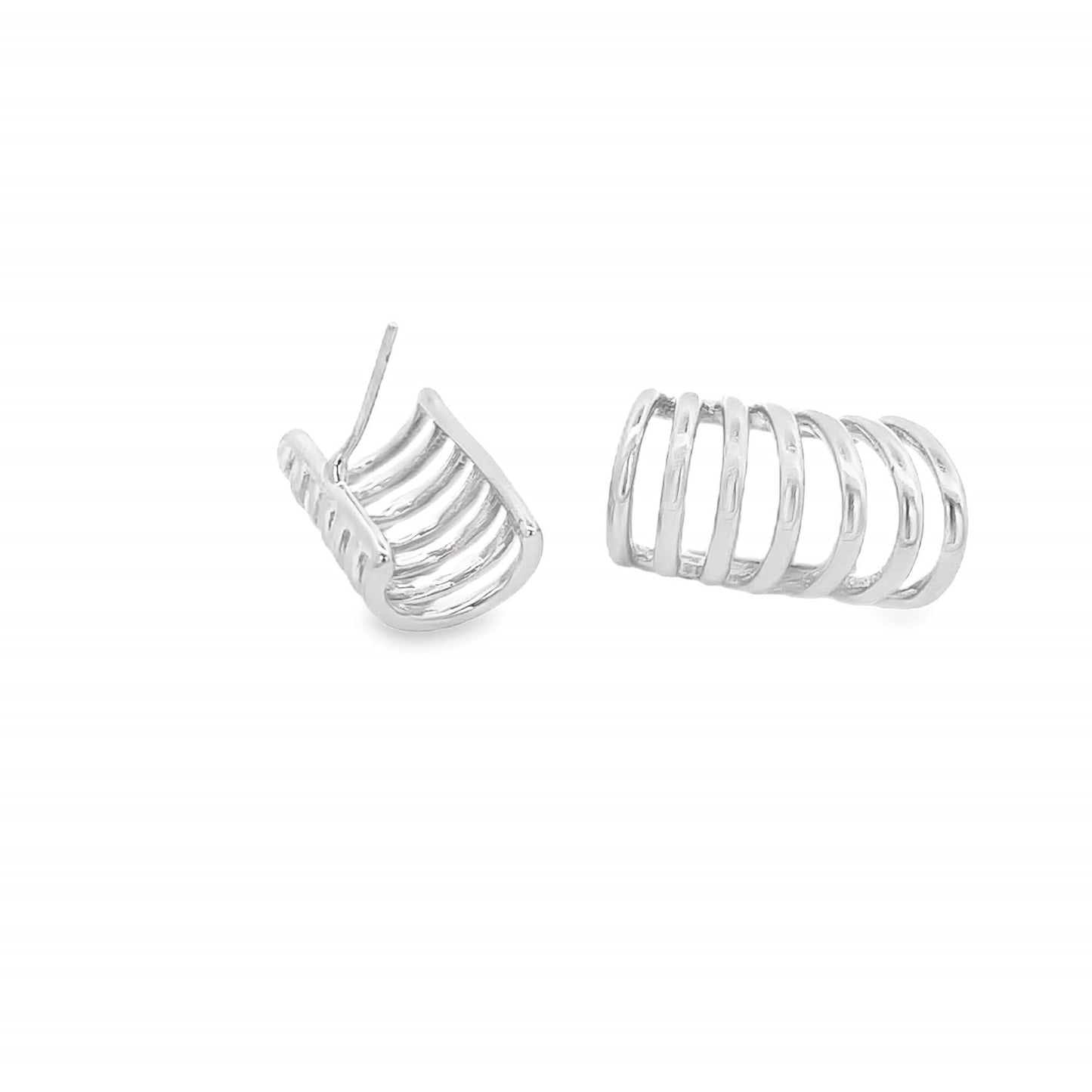 Ribbed Earrings (L442)