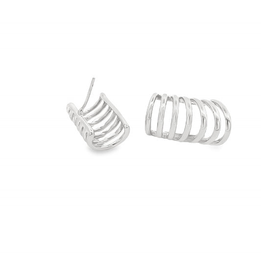 Ribbed Earrings (L442)