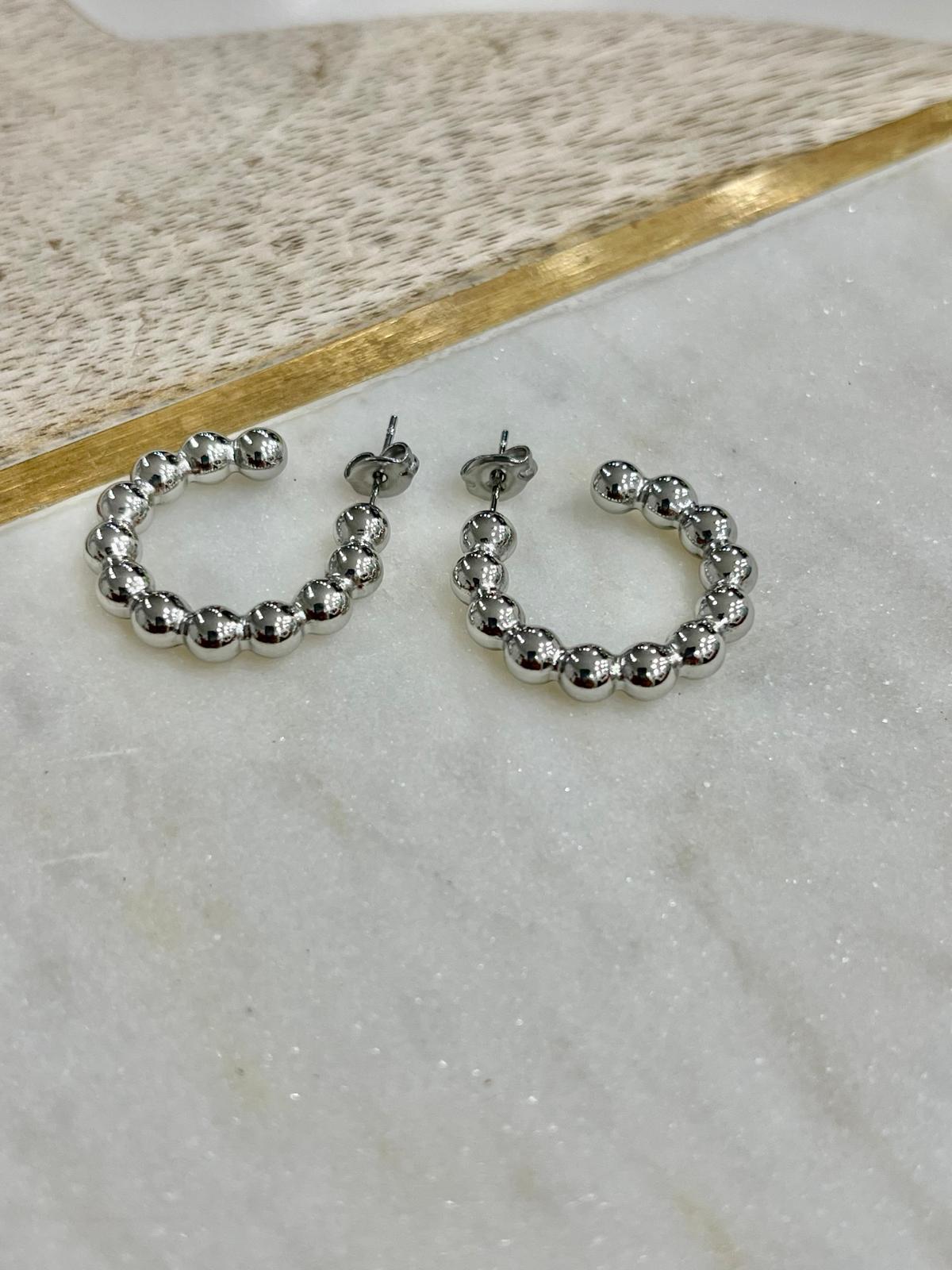 Ball Hoop Earrings