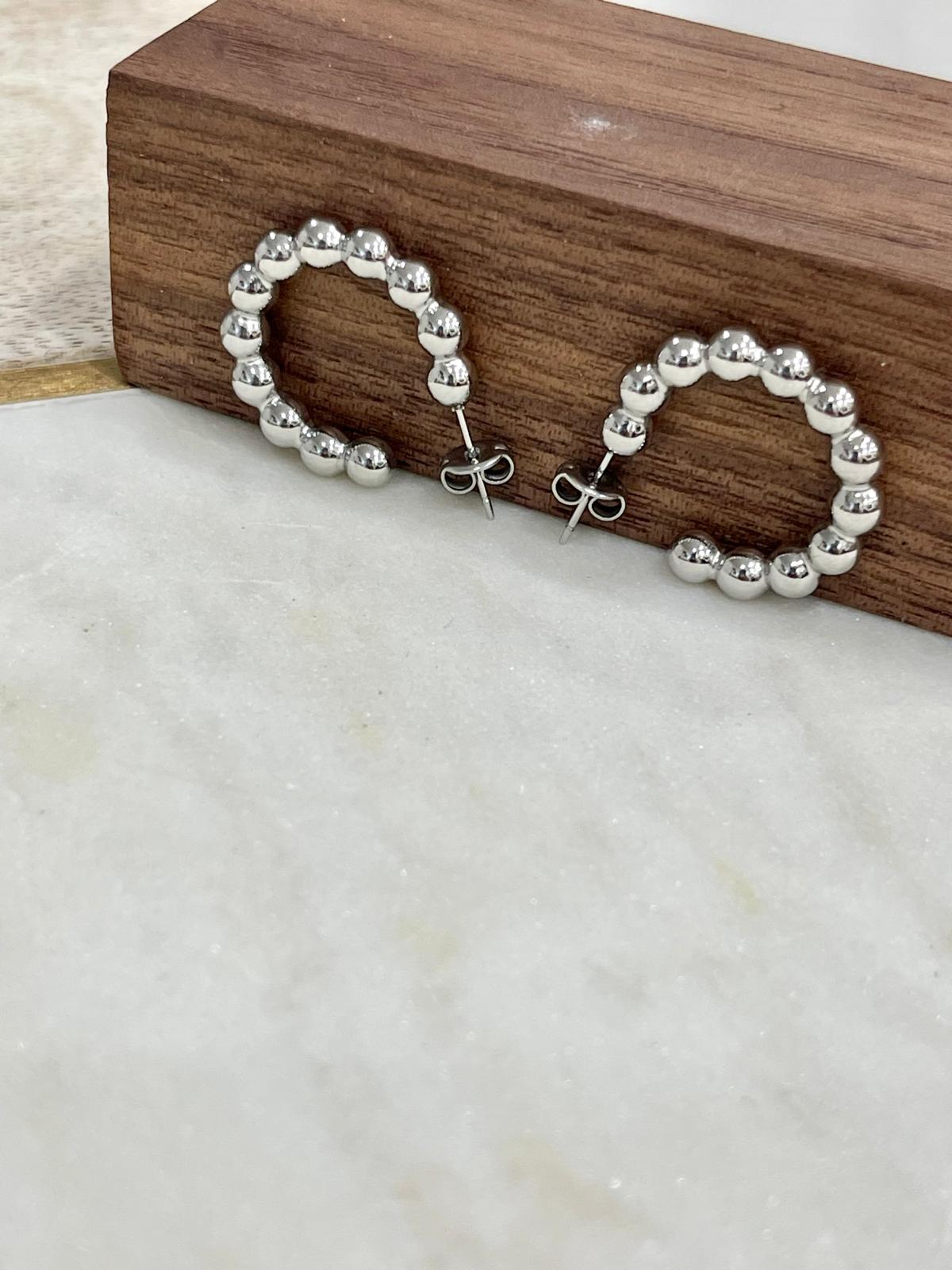 Ball Hoop Earrings