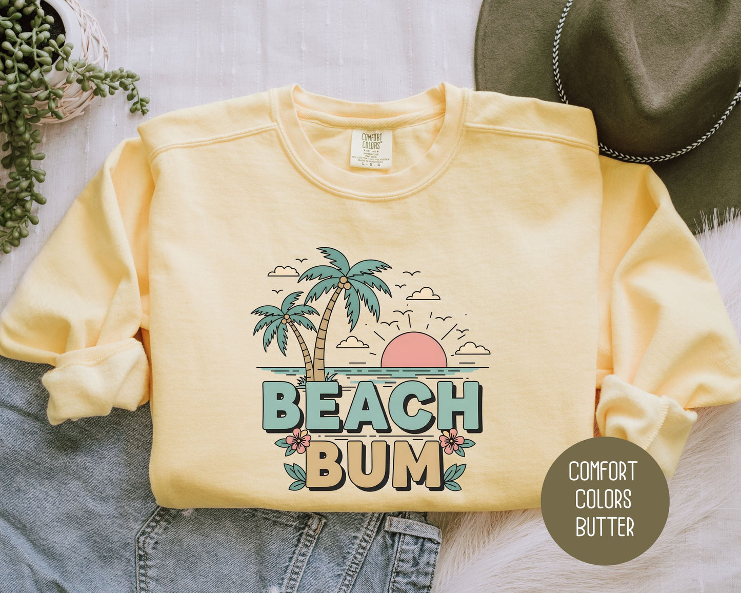 Beach Bum Comfort Colors Sweatshirt