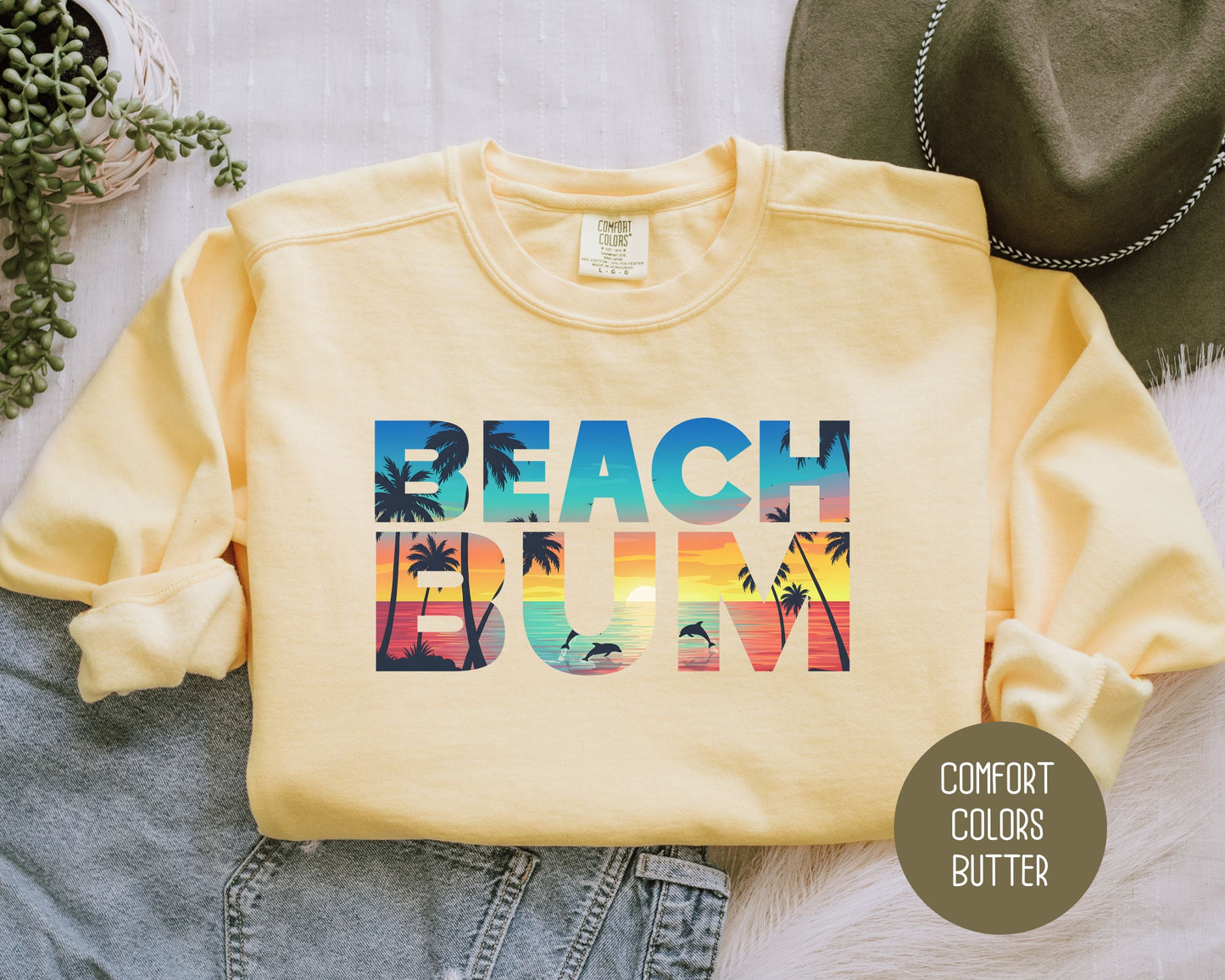 Beach Bum Comfort Colors Sweatshirt