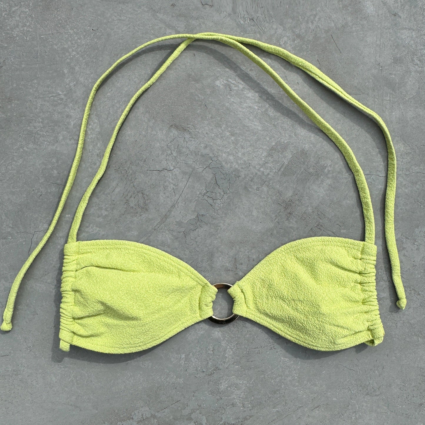 Seashore Textured Citrus Kayla Bikini Top