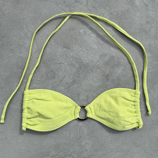 Seashore Textured Citrus Kayla Bikini Top