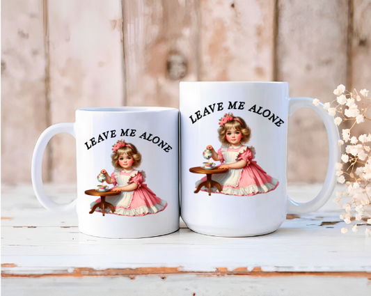 Leave Me Alone, Cute 15 OZ Ceramic Coffee Mug
