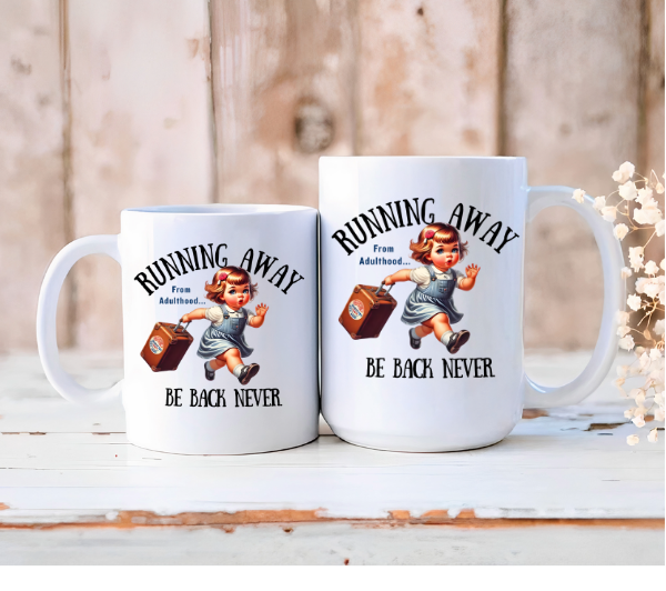 Running Away 15oz Ceramic Coffee Mug