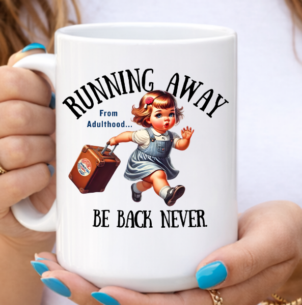 Running Away 15oz Ceramic Coffee Mug