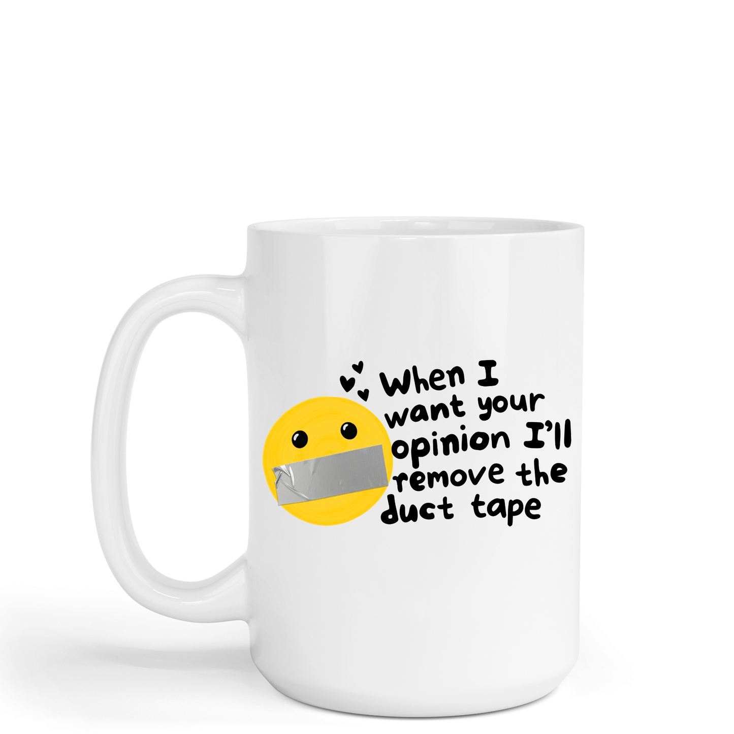Snarky Duck Tape Smile Face Coffee Mug