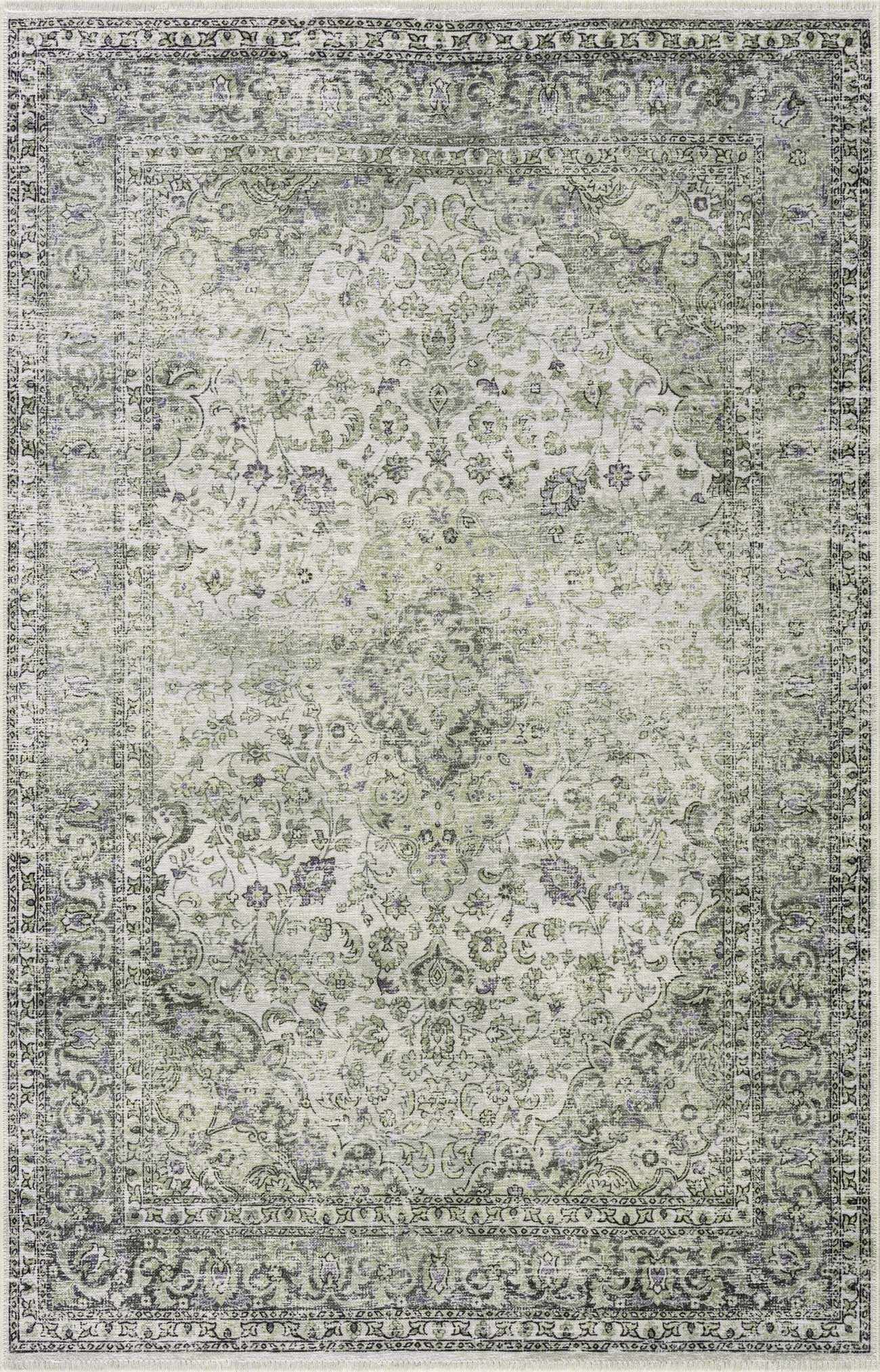 Green Holi-4604 Washable Area Rug
