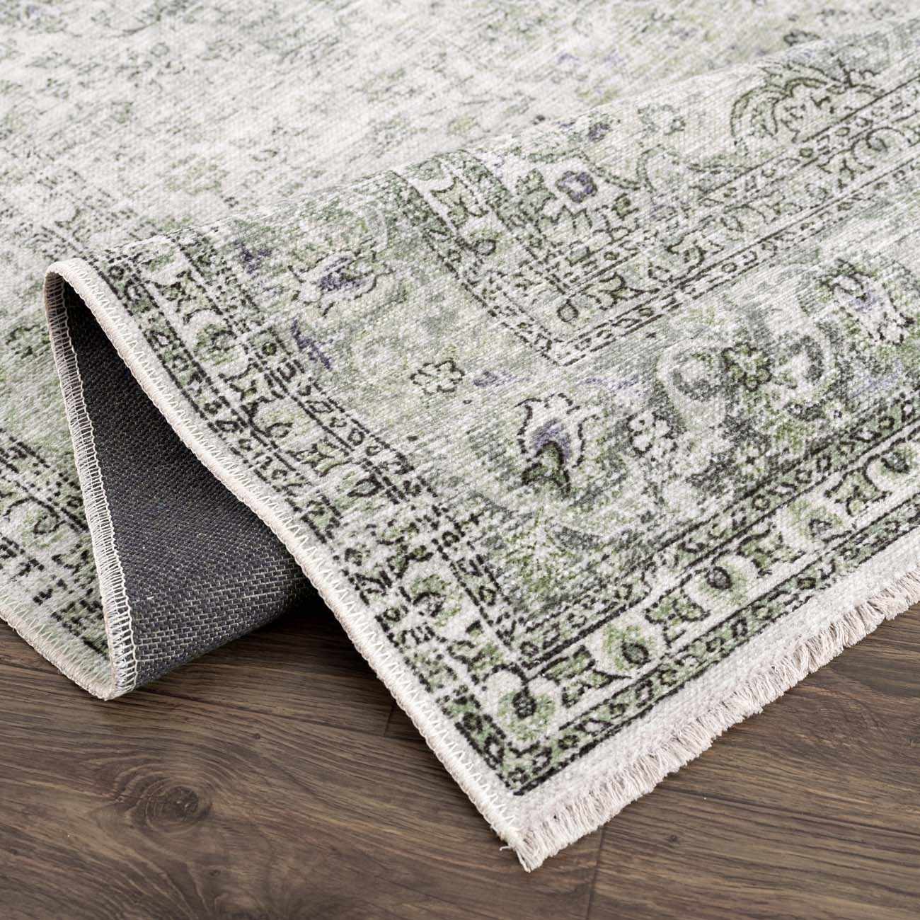 Green Holi-4604 Washable Area Rug