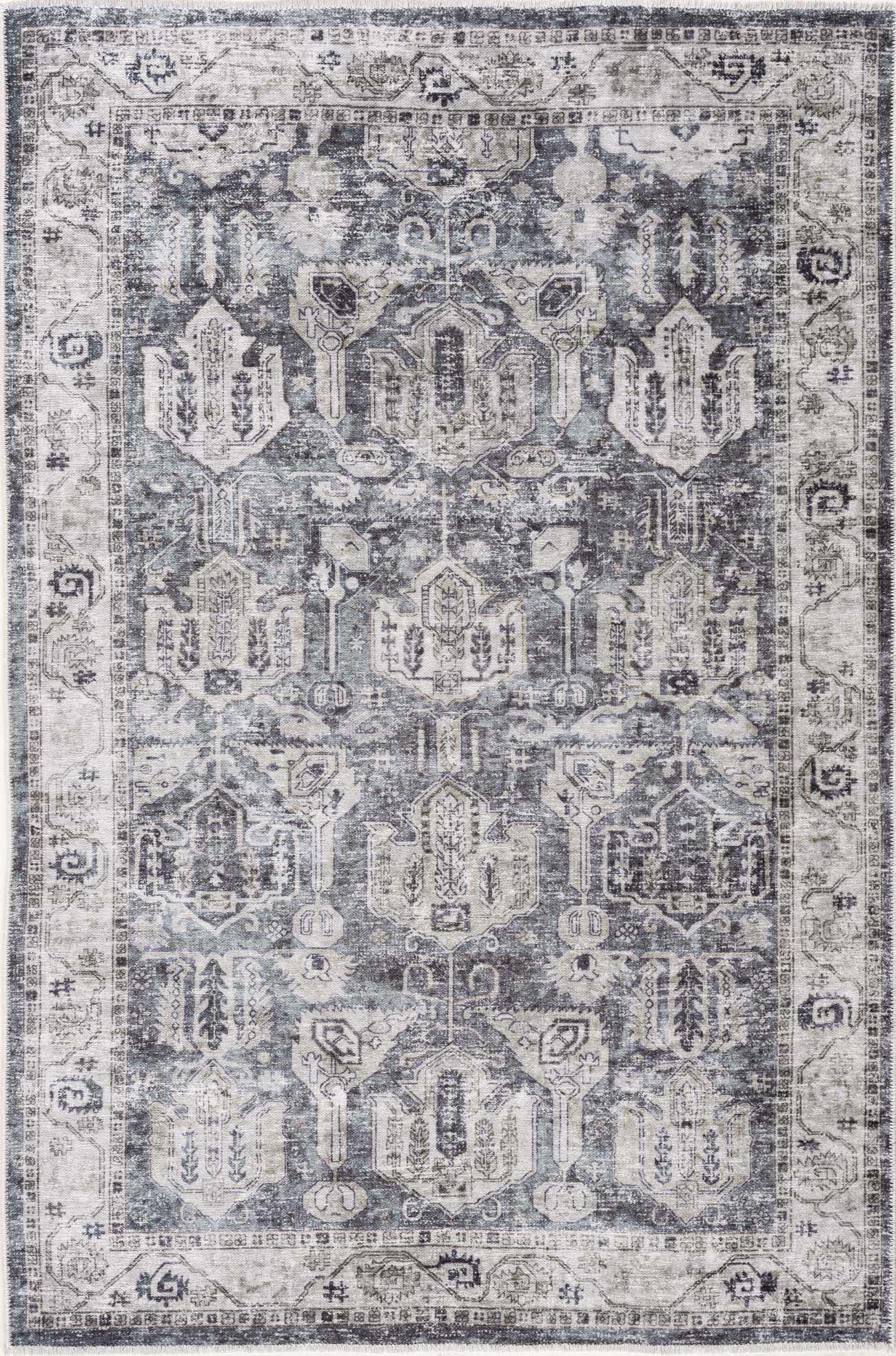 Gray Holi-4602 Washable Area Rug