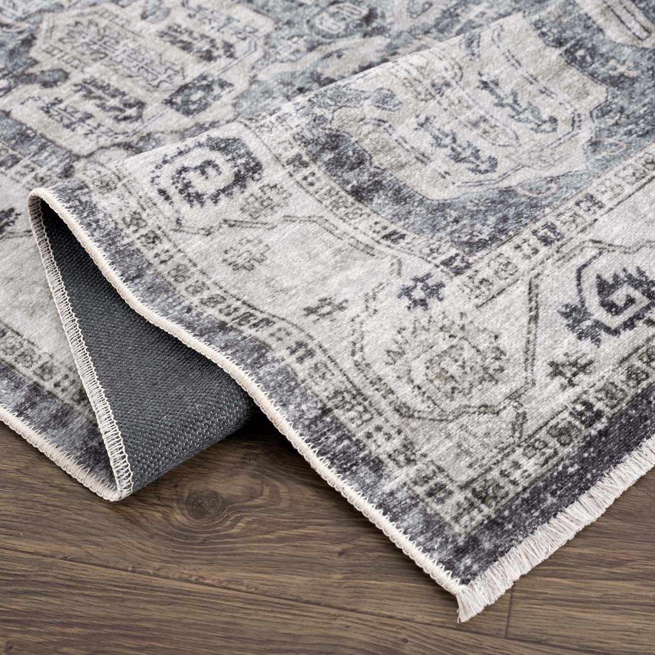 Gray Holi-4602 Washable Area Rug