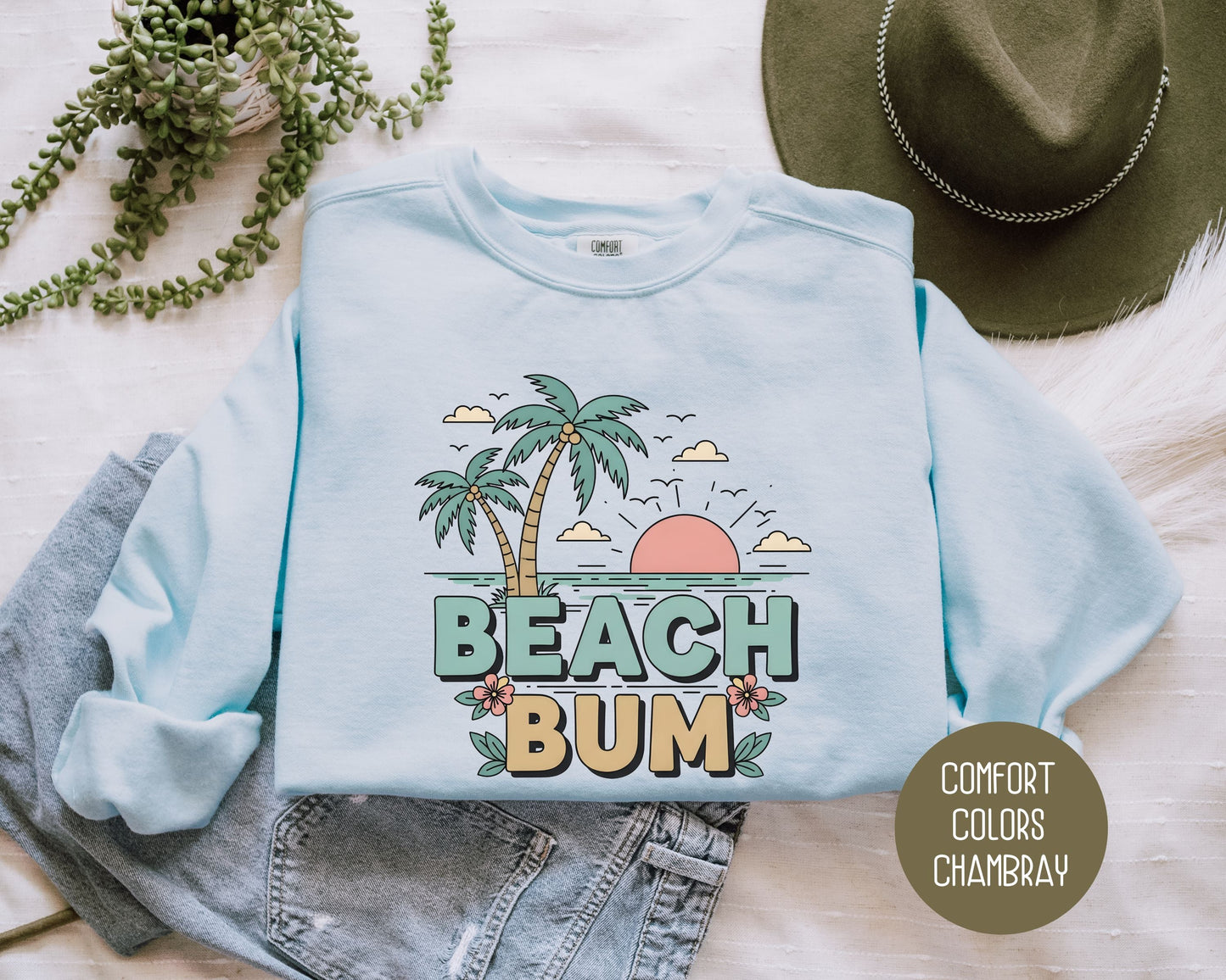 Beach Bum Comfort Colors Sweatshirt