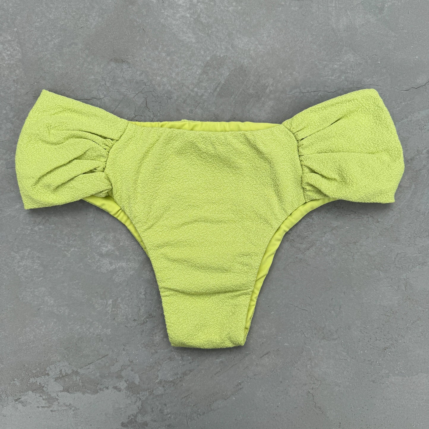 Seashore Textured Citrus Classy Cheeky Bikini Bottom