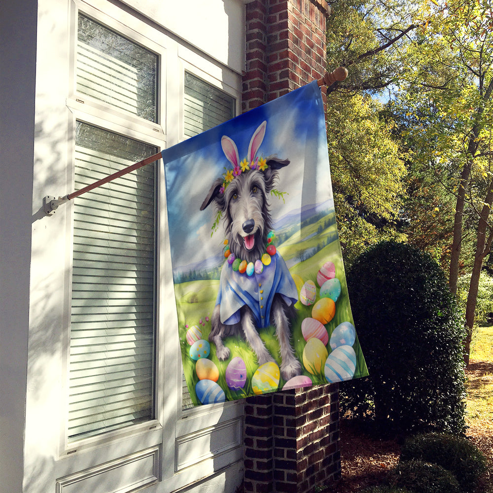 Scottish Deerhound Easter Egg Hunt House Flag