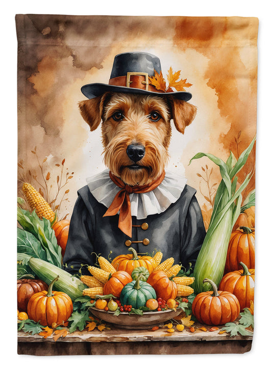 Airedale Terrier Thanksgiving House Flag