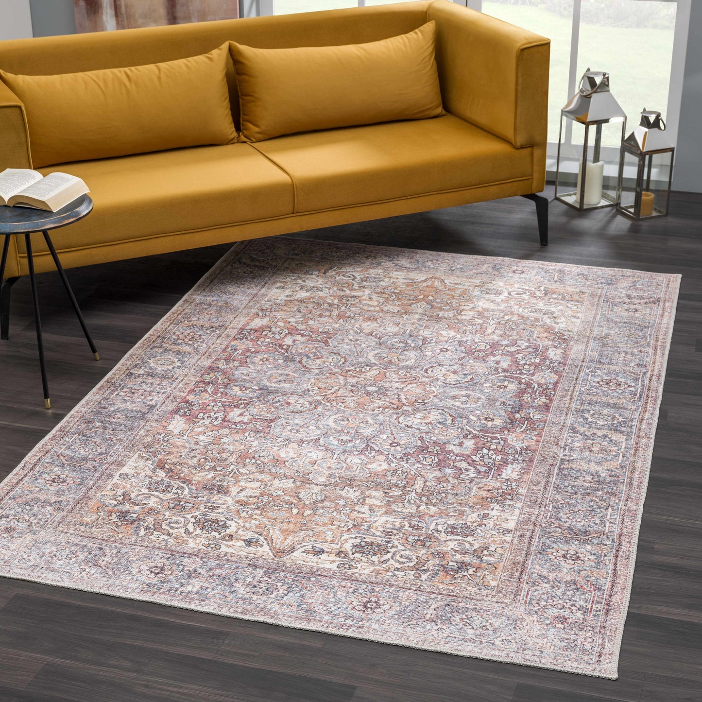 Gardnertown Rust Washable Performance Rug - Clearance