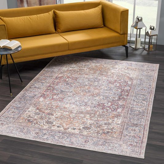 Gardnertown Rust Washable Performance Rug - Clearance