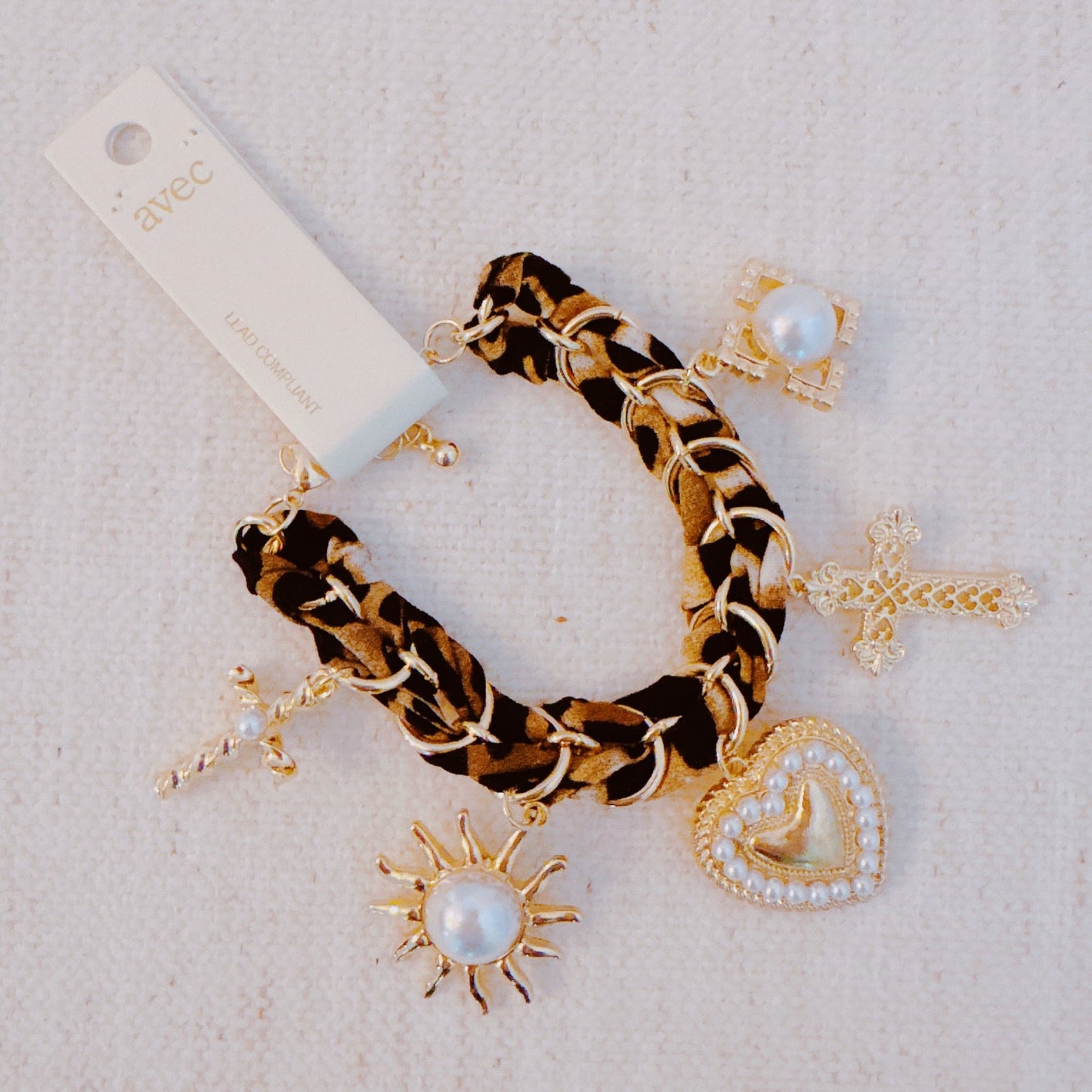 Divine Heart Charm Scarf Bracelet