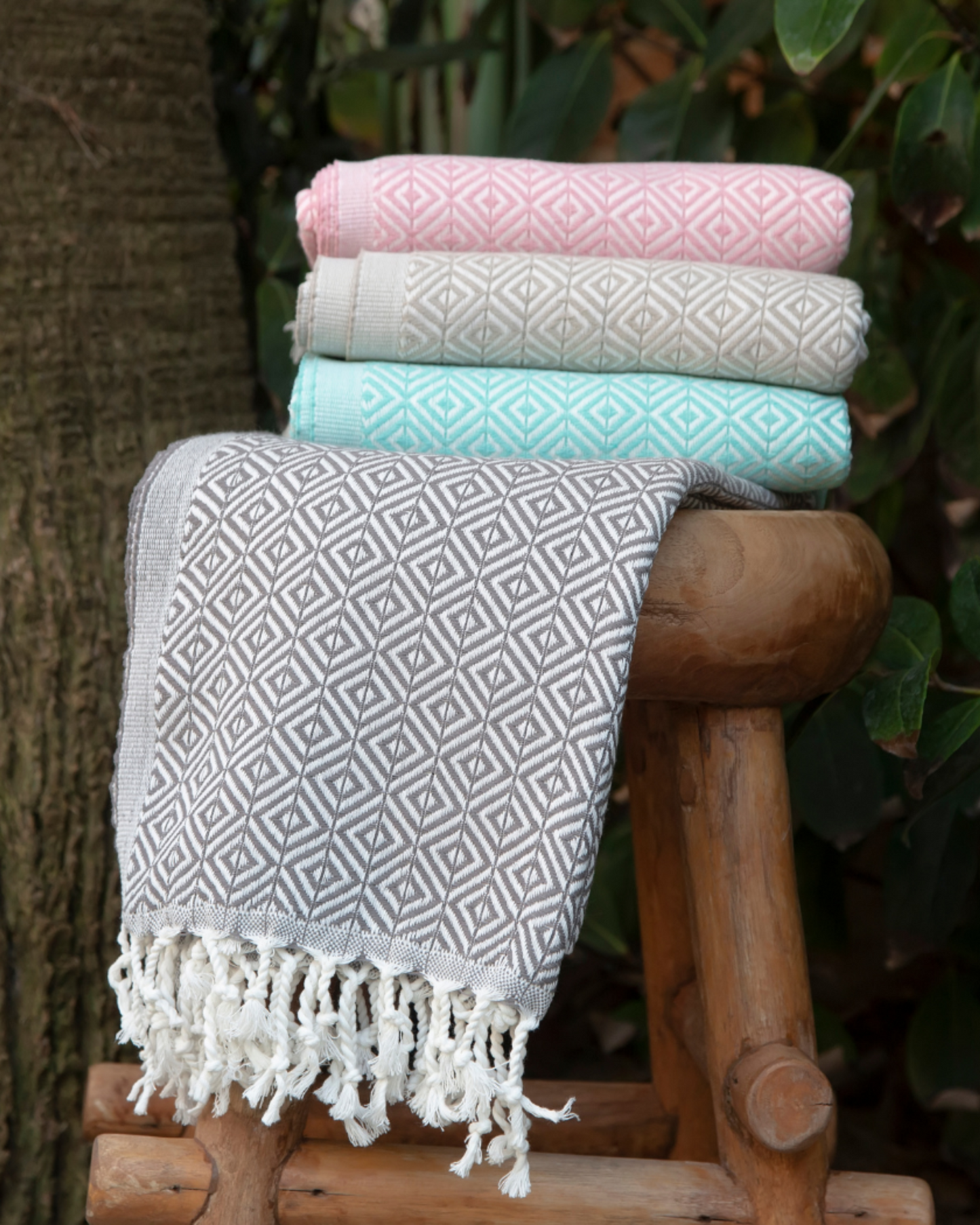 ELA Hammam Beach Towel, Spa Sauna Towel - Beige