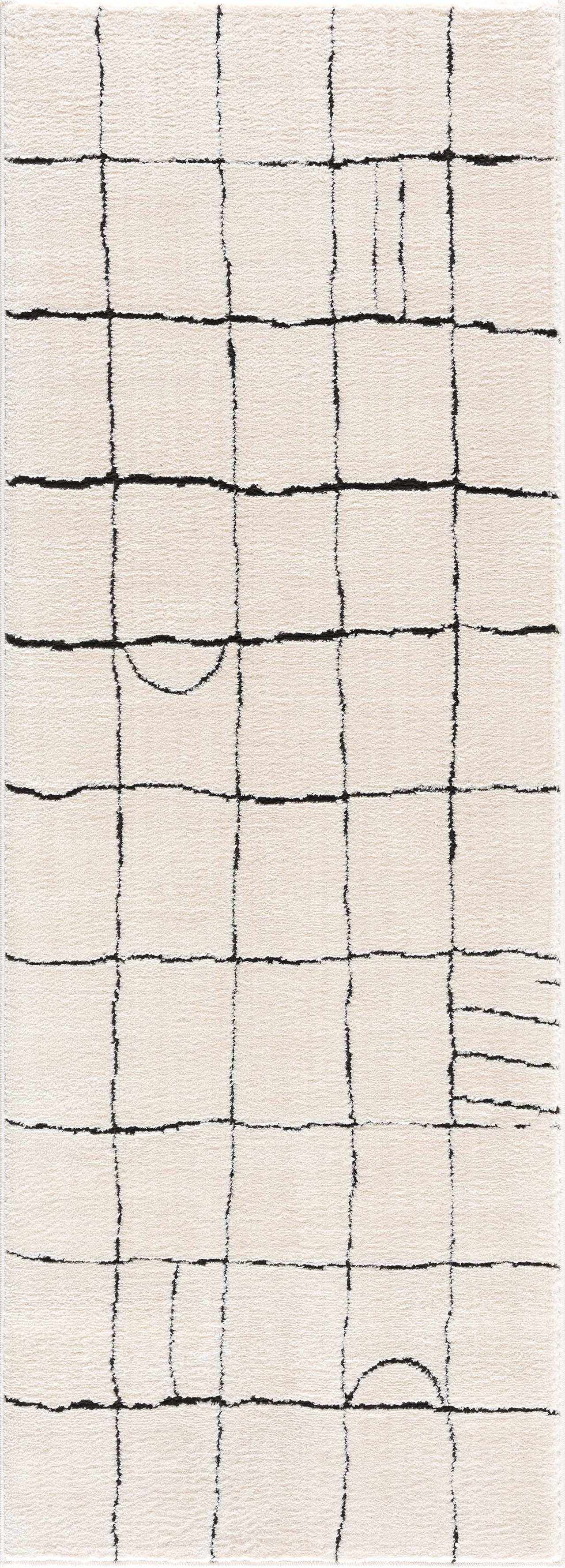 Keanu Black & White Area Rug - Clearance