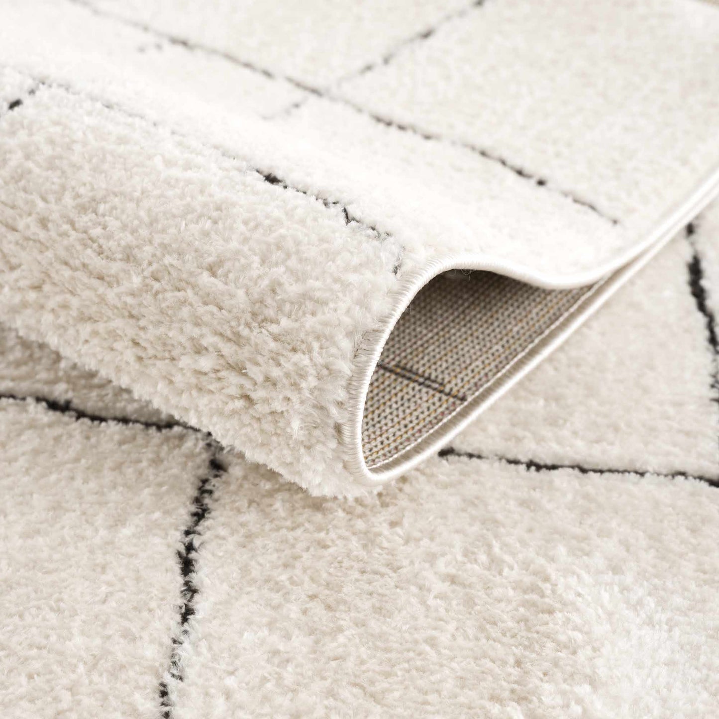 Keanu Black & White Area Rug - Clearance
