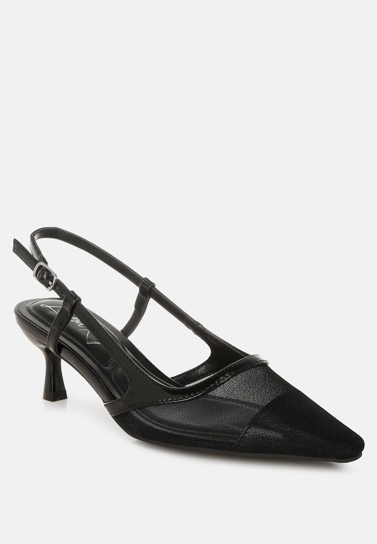 Florina Snip-Toe Slingback Heel Sandals