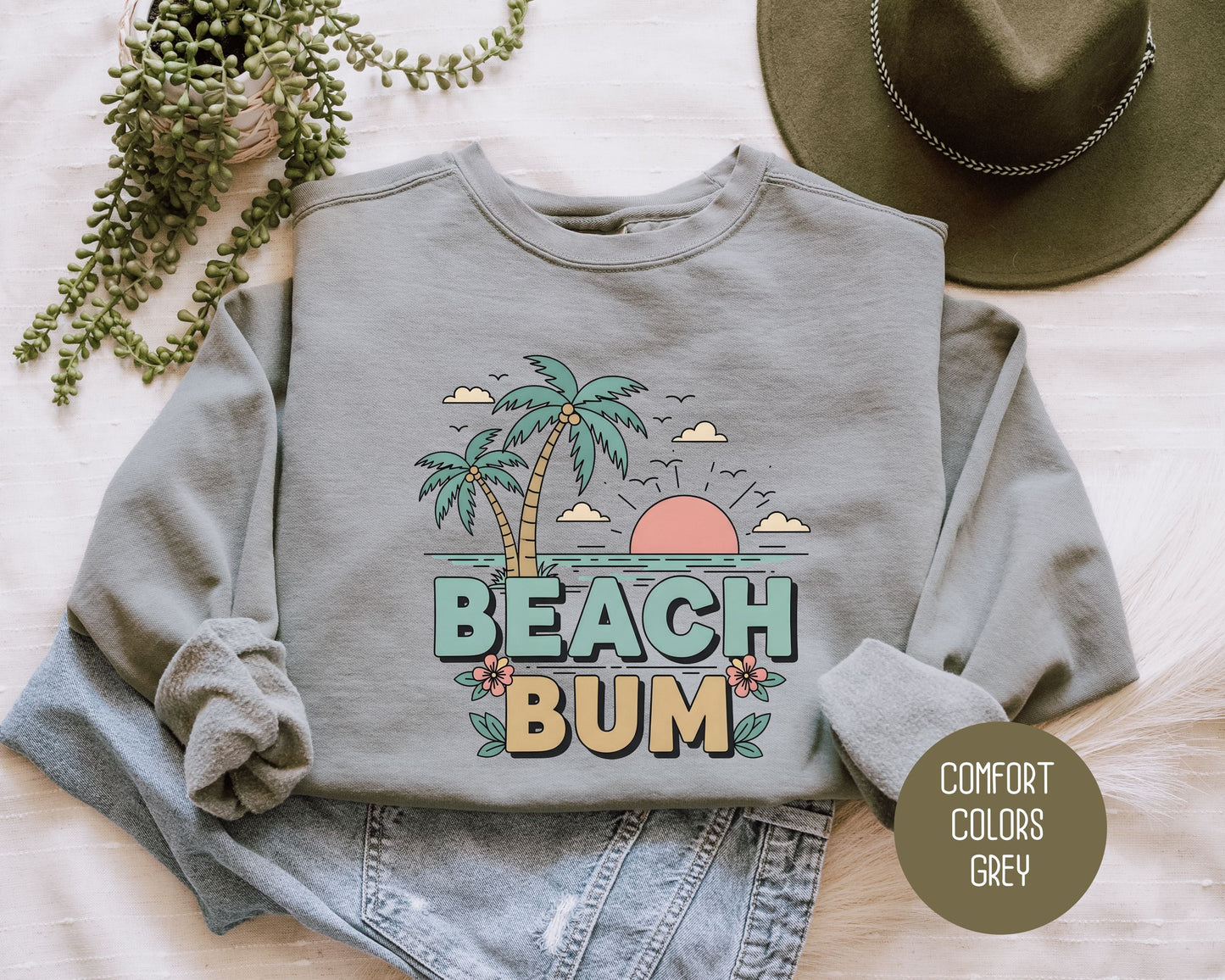 Beach Bum Comfort Colors Sweatshirt