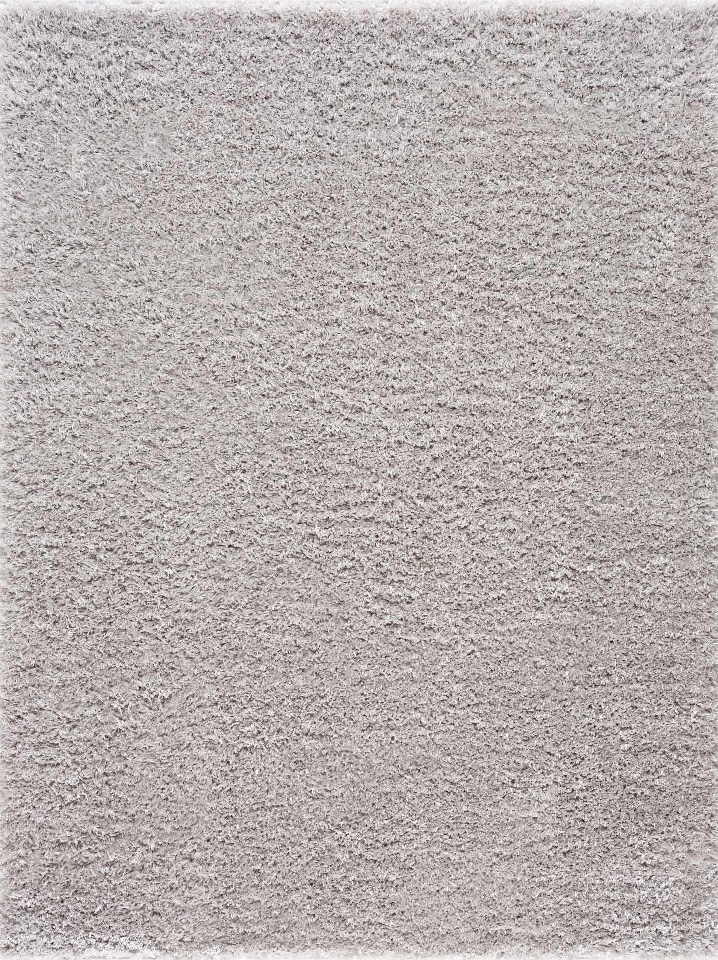 Faina Solid Light Gray Shag Rug Washable