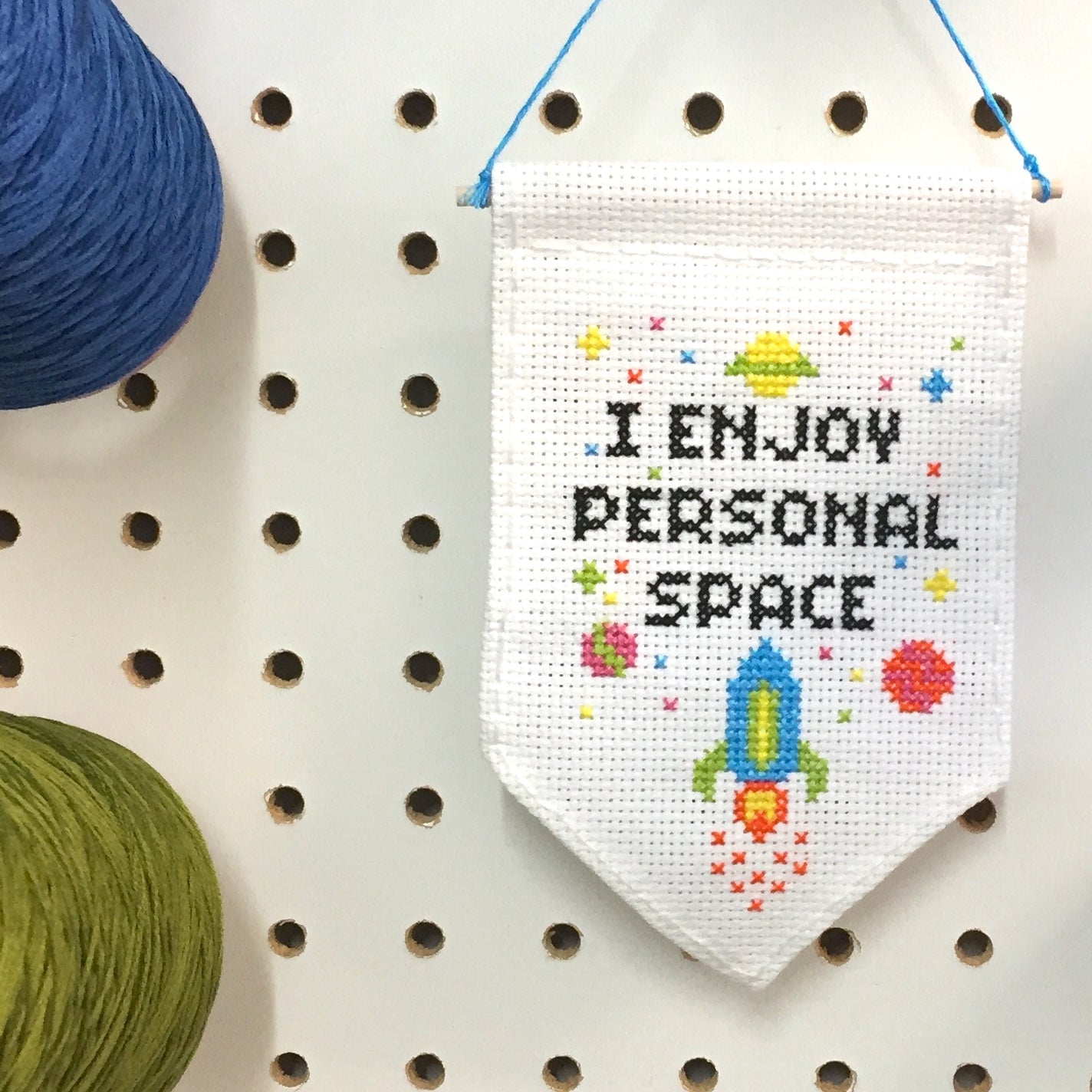 Personal Space Tiny Banner Counted Cross Stitch Kit