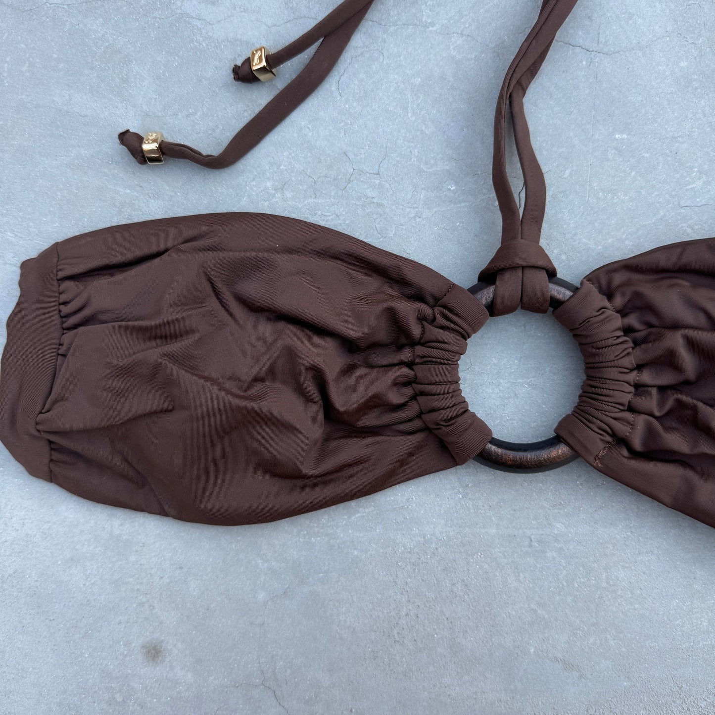 Cocoa Brown Strapless Bikini Top